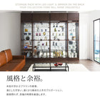 コレクション収納 本体 上置きハイタイプ付き 幅54.1 高さ241〜274 背面ミラー付き 壁面