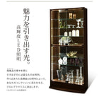 コレクション収納 本体 上置きハイタイプ付き 幅54.1 高さ241〜274 背面ミラー付き 壁面