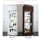 コレクション収納 本体 上置きハイタイプ付き 幅54.1 高さ241〜274 背面ミラー付き 壁面