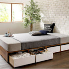 ベッド セミダブル プレミアムボンネルコイル 引き出し4杯 引き出し収納