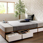 ベッド セミダブル スタンダードポケットコイル 引き出し4杯 引き出し収納