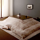 こたつ 掛布団 &敷布団 2点セット カバーは別売 正方形 75×75 天板対応 裏プレミアム毛布付き ストライプ