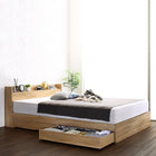 シングルベッド 引き出し ベッド 収納 国産カバーポケットコイル 古木風