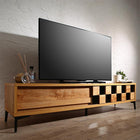国産完成品 木目調モダンデザインテレビボード ナチュラル