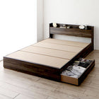 ベッド 収納 ベットフレームのみ セミダブル 棚・コンセント