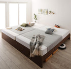 ファミリーベッド すのこ スタンダードボンネルコイルマットレス付き ワイドK200 お客様組立 高さ調整 国産