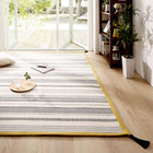 ★ボンディングラグ 185×185cm 洗える 幾何柄 インド綿