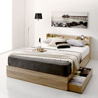 すのこベッド 収納 スタンダードボンネルコイルマットレス付き シングル ナチュラル/ホワイト