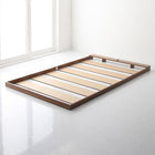 フロア ロー ベッド ベットフレームのみ セミダブル 布団のように使える 棚 コンセント付き