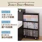 ベッド 収納 スタンダードポケットコイル チェスト収納 セミシングル お客様組立