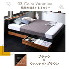 ベッド 収納 スタンダードポケットコイルマットレス付き セミダブル 棚・コンセント