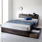 ベッド 収納 スタンダードボンネルコイル セミダブル 棚 コンセント