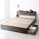 ベッド 収納 ベットフレームのみ セミダブル 棚 コンセント