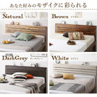 デザインベッド 最高級国産ナノポケットコイルマットレス付き セミダブル 高さ調節 棚・コンセントつき