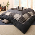 こたつ布団しじら織パッチワーク 掛布団&敷布団2点セット 5尺長方形(90×150cm)天板対応