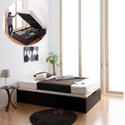 跳ね上げベッド 薄型スタンダードボンネルコイル 縦開き セミダブル 深さラージ