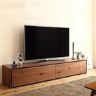 テレビボード 完成品 おしゃれ 天然木 ガラス突板 幅200 ウォルナット