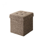 収納スツールボックス おしゃれスツール プレミアム生地 1人掛け ライトブラウン