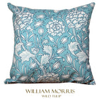 ウィリアムモリス クッションカバー ワイルドチューリップ Wild Tulip ブルー 45X45cm