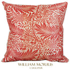 ウィリアムモリス クッションカバー ラークスパー Larkspur アップリコット・レッド 45X45cm