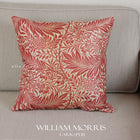 ウィリアムモリス クッションカバー ラークスパー Larkspur アップリコット・レッド 45X45cm