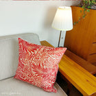 ウィリアムモリス クッションカバー ラークスパー Larkspur アップリコット・レッド 45X45cm