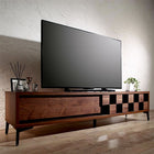 国産完成品 木目調モダンデザインテレビボード