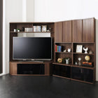 テレビボード 2点セット (テレビボード+キャビネット) ハイタイプ コーナー