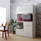 幅89 キッチンボード 大型レンジ対応 ハイカウンター93cm 人気 90 ハイグロスホワイト