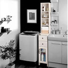 すき間収納ラック 隙間収納 幅25 ホワイト木目 サニタリー