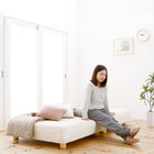 マットレスベッド ショート丈分割式 国産ポケット ベッドパッド・シーツセット付き シングル ショート丈 脚7cm