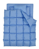 羽根布団8点セット ベッドタイプ&和タイプ シングル8点セット 3年保証 新20色 ベッドタイプ/シングル/アースブルー