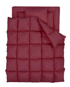 羽根布団8点セット ベッドタイプ&和タイプ シングル8点セット 3年保証 新20色 ベッドタイプ/シングル/ワインレッド