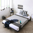 フルレイアウト ボードベッド 国産カバーポケットコイル 木脚 ダブル フレーム幅140