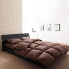 布団 8点セット プレミアム敷布団タイプ ボリューム セミダブル8点セット 抗菌防臭 9色 高機能中綿 モカブラウン