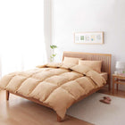 布団 10点セット ベッドタイプ キング10点セット 抗菌防臭 9色 高機能中綿 ナチュラルベージュ