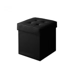 収納スツール ボックス おしゃれ スツール ベーシック生地 1人掛け PVCブラック