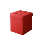 収納スツール ボックス おしゃれ スツール ベーシック生地 1人掛け PVCレッド