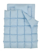 羽根布団8点セット ベッドタイプ&和タイプ シングル8点セット 3年保証 新20色 ベッドタイプ/シングル/パウダーブルー