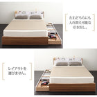 収納ベッド 国産カバーポケットコイルマットレス ダブル