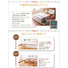 照明・ 収納ベッド ポケットコイルマットレス ダブル