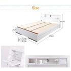 照明・ 収納ベッド 国産ポケットコイルマットレス シングル