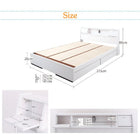 照明・ 収納ベッド 国産ポケットコイルマットレス セミダブル