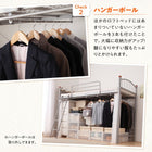 高さが選べる宮付きパイプロフトベッド ハイタイプ シングル