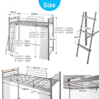 高さが選べる宮付きパイプロフトベッド ロータイプ シングル