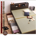 照明・棚付き畳収納ベッド 月下 ダブル