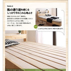 北欧デザインコンセント付きすのこベッド スタンダードポケットコイルマットレス シングル