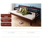 ソファベッド 3人掛け コンパクト 横幅伸縮 天然木すのこ マットレス付き