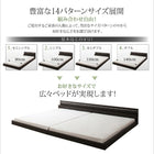 モダンライト・コンセント付き国産フロアベッド ポケットコイルマットレス ワイドK210