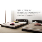 モダンライト・コンセント付き国産フロアベッド 国産ポケットコイルマットレス セミダブル